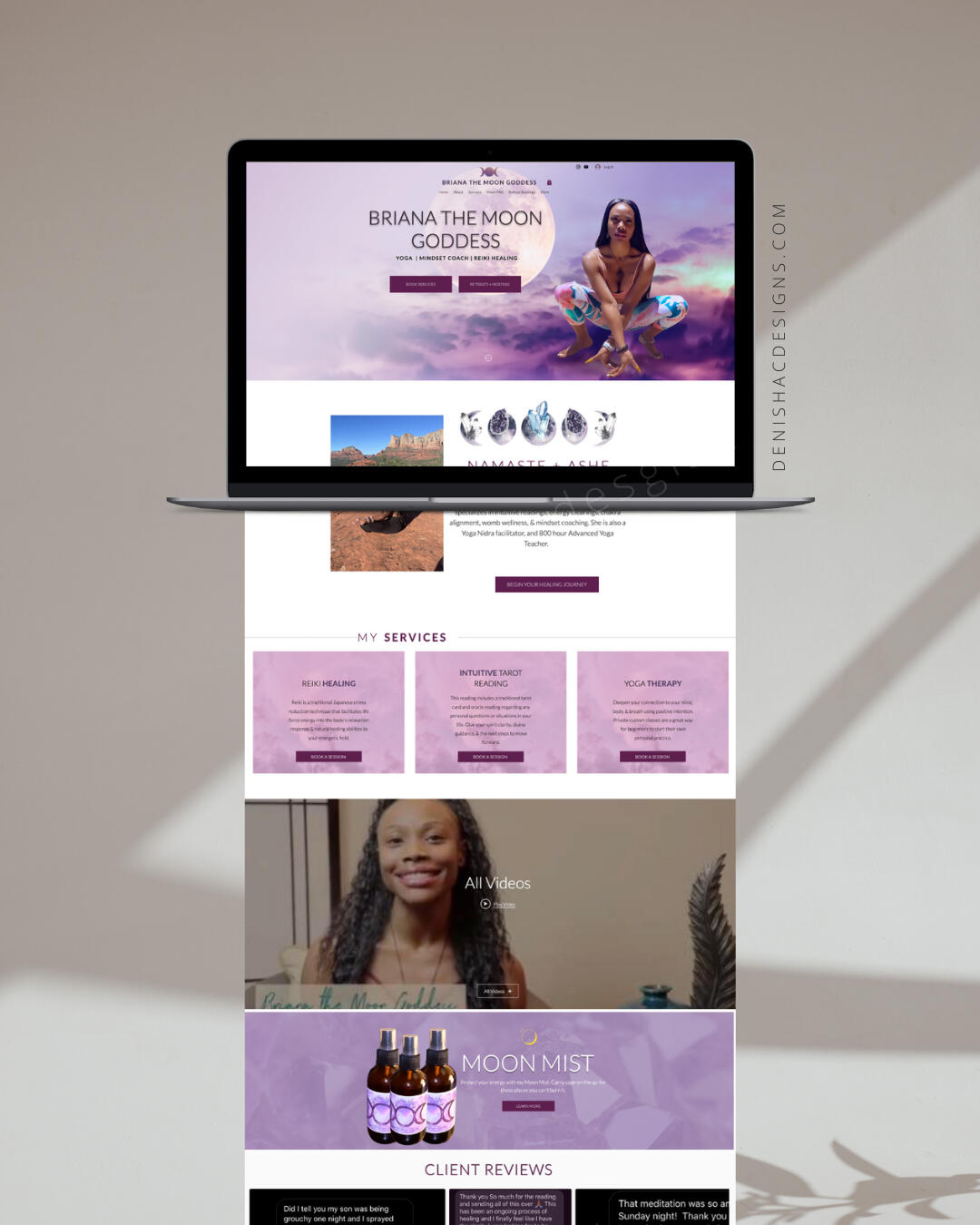 BRIANA MOON GODDESS Yoga & Spiritual Brand Aligned to better reflect her energy and personal brand