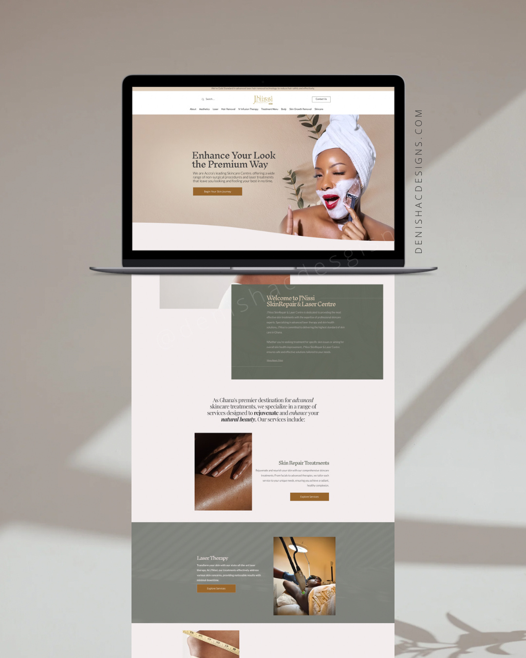 J'NISSI SKIN REPAIR & LASER CENTRE Skincare Brand Strong brand, refined into a premium experience